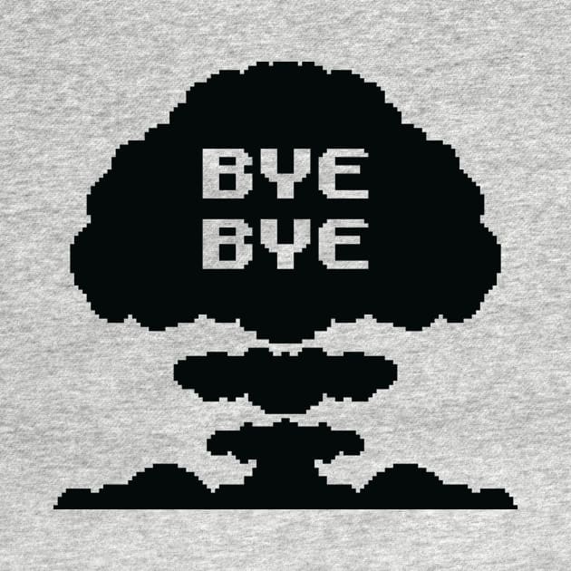 Mushroom Cloud (black, pixellated) by GraphicGibbon